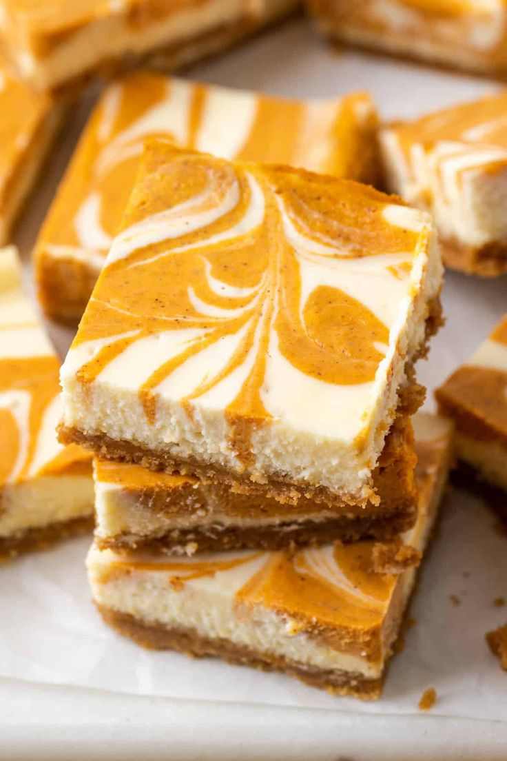 Pumpkin Cheesecake Bars