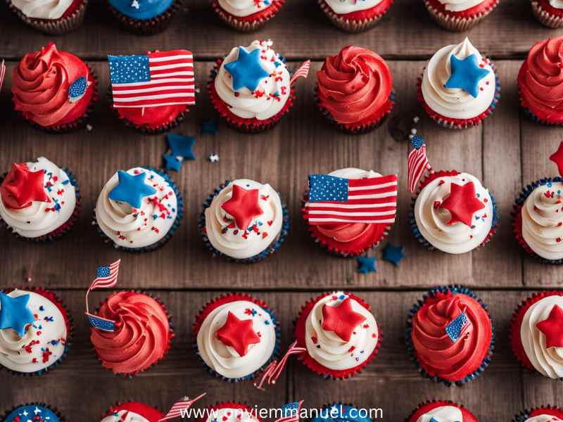 Different-shades-of-cupcakes-in-red-blue-and-white-color-as-20-Delicious-4th-of-July-cupcakes-ideas-that-‘ll-wow-everyone