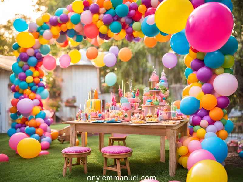 A-kids-party-background-decorated-with-lots-of-ballon-as-30-Creative-Birthday-Party-Themes-for-Kids