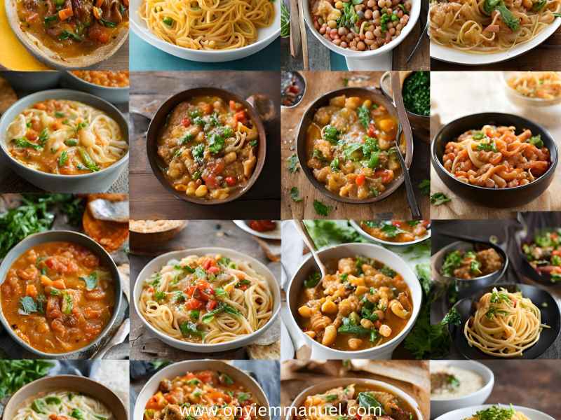 A-food-collage-as-25-Budget-Friendly-Family-Dinner-Ideas