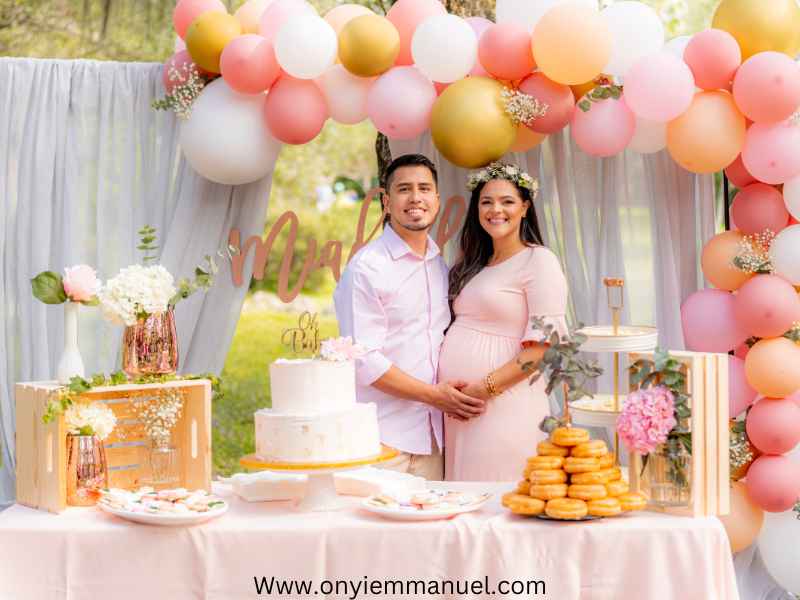 A-Pregnant-couple-celebrating-their-baby-shower-29-Budget-Friendly-Baby-Shower-Food-Ideas-That-Wow.