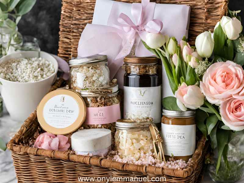 Gift-items-in-a-basket-21-Luxury-Flowers-and-Chocolate-Basket